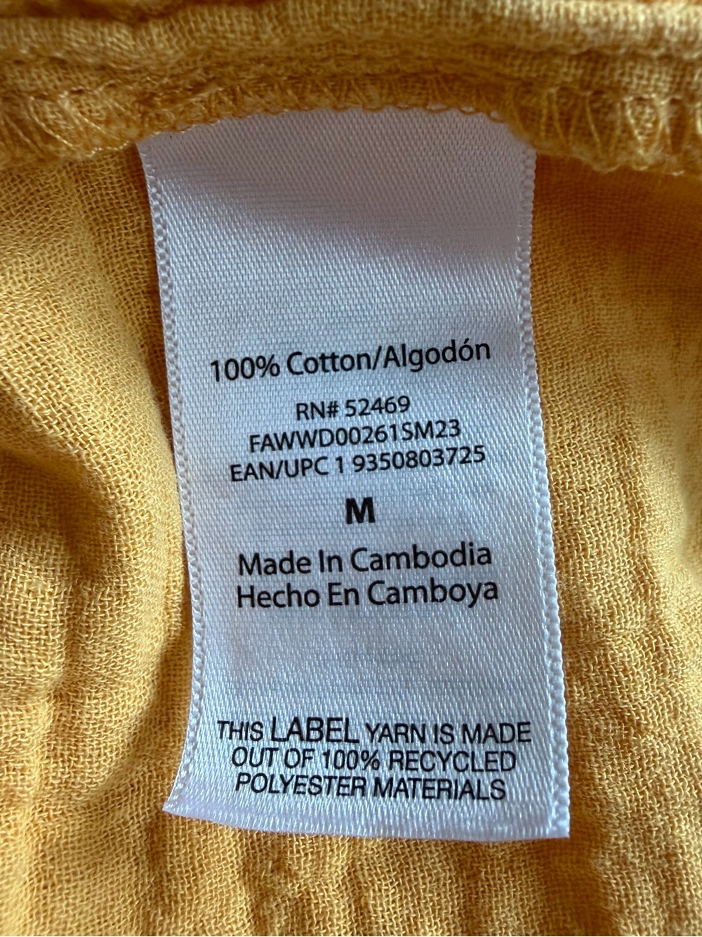 Free Assembly Maxi/Midi Dress Medium Marigold Yellow Cotton Gauze Sundress - Picture 14 of 15